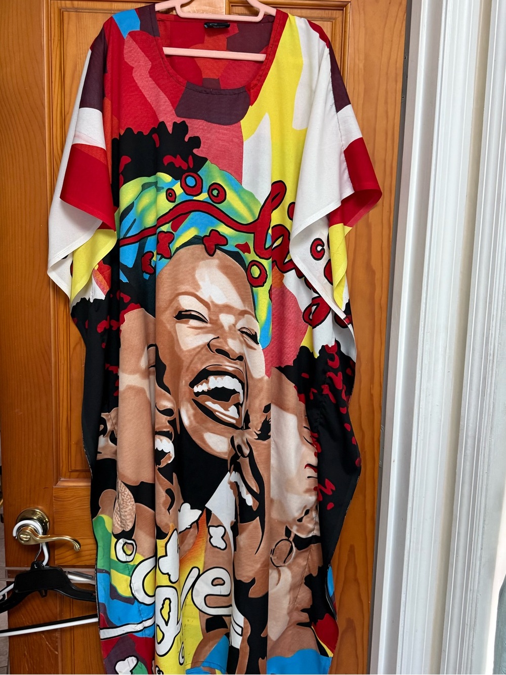 Vibrant Multicolor Maxi Dress with Graphic Print